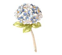 Elegante spilla a forma di ortensia realizzata in lega robusta e di buon gusto, accessorio da donna per donne che apprezzano l'eleganza della spilla a forma di ortensia, One Size, come descritto