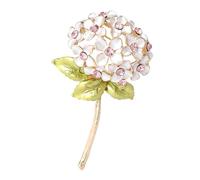 Elegante spilla a forma di ortensia realizzata in lega robusta e di buon gusto, accessorio da donna per donne che apprezzano l'eleganza della spilla a forma di ortensia, One Size, come descritto