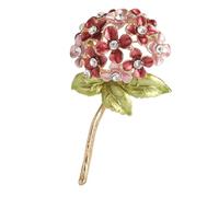 Elegante spilla a forma di ortensia realizzata in lega robusta e di buon gusto, accessorio da donna per donne che apprezzano l'eleganza elegante spilla a forma di fiore, Misura unica, come descritto