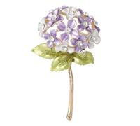 Elegante spilla a forma di ortensia realizzata in lega robusta e di buon gusto, accessorio da donna per donne che apprezzano l'eleganza, Metallo