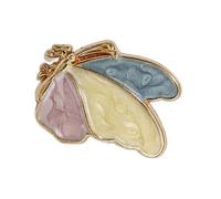 Elegante spilla a forma di perle con design a farfalla e fiore e base in lega robusta per l'eleganza quotidiana spilla a farfalla in lega, Misura unica, come descritto