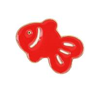 Elegante spilla a forma di pesce da 17 mm e 25 mm, placcata in oro, in lega, accessorio per uso quotidiano, per donne e uomini, da indossare tutti i giorni