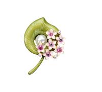 Elegante spilla a forma di pianta in lega con texture gioielli alla moda per camicie zaini festa decorazione retrò foresta tema pianta spilla, Misura unica, come descritto