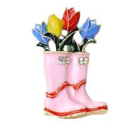 Elegante spilla a forma di scarpa a tulipani, accessorio alla moda per donne e uomini, gioielli per abiti, cappotti e da indossare tutti i giorni, One Size, come descritto