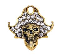 Elegante spilla a forma di teschio in lega robusta gioielli gotici per le donne disegni dettagliati pin sicuro regalo festa quotidiana lega teschio pin, Misura unica, come descritto