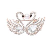 Elegante spilla a forma di uccellino con strass, spilla a forma di uccello, unisex, struttura in lega, adatta per abiti alla moda, spilla con cristalli per le donne, Misura unica, come descritto