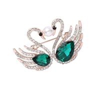 Elegante spilla a forma di uccellino con strass, spilla a forma di uccello, unisex, struttura in lega, adatta per abiti alla moda, spilla con cristalli per le donne, Misura unica, come descritto