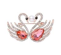 Elegante spilla a forma di uccellino con strass, spilla a forma di uccello, unisex, struttura in lega, adatta per abiti alla moda, spilla con cristalli per le donne, Misura unica, come descritto