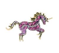 Elegante spilla a forma di unicorno, accessorio portatile per gioielli in lega da indossare tutti i giorni e occasioni speciali, spilla in lega con unicorni, Misura unica, come descritto