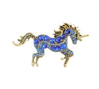 Elegante spilla a forma di unicorno, accessorio portatile per gioielli in lega da indossare tutti i giorni e occasioni speciali, spilla in lega con unicorni, Misura unica, come descritto