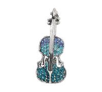 Elegante spilla a forma di violino con strass, accessorio vintage per gli appassionati di musica, idea regalo alla moda, accessorio musicale, Misura unica, come descritto