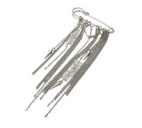 Elegante spilla con catena in metallo con frange per abiti eleganti, leggera, comoda da indossare tutti i giorni, con catena in metallo e nappe, Misura unica, come descritto