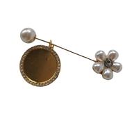 Elegante spilla con motivo floreale in lega resistente e sicura con chiusura a penna, regalo per occasioni speciali, chiusura sicura, 2 photo frames, come descritto