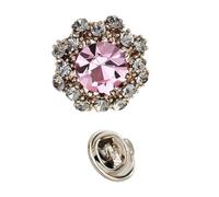 Elegante spilla con strass per feste serali di sicurezza con risvolti, design leggero e versatile, accessorio alla moda, da donna, Taglia unica, come descritto