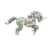 Elegante spilla con unicorni per donna Accessorio portatile per gioielli in lega da indossare ogni giorno e occasioni speciali Spilla elegante per abiti