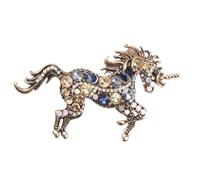 Elegante spilla con unicorni per donna Accessorio portatile per gioielli in lega da indossare ogni giorno e occasioni speciali Spilla elegante per abiti