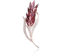 Elegante spilla da donna in vetro rosso - Spilla con design a spiga di grano in cristallo multicolore for donna - Regalo di gioielli di moda