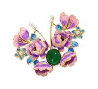 Elegante spilla floreale a farfalla Accessorio gioielli in lega per le donne Stili versatili Regalo Spilla a alla con farfalla Accessorio in lega I suoi abiti quotidiani Occasioni