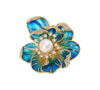 Elegante spilla floreale a farfalla in lega accessorio per donne stili versatili regalo elegante farfalla floreale spilla in lega pin, Misura unica, come descritto