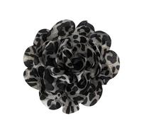 Elegante spilla floreale con stampa leopardata fiore spilla esagerata accessorio per abbigliamento per feste ed eventi versatile spilla clip, TAGLIA UNICA, come descritto