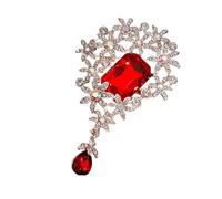 Elegante spilla floreale con strass versatile accessorio alla moda per abiti abiti abiti casual stili vintage elegante spilla a fiore per le donne, Misura unica, come descritto