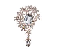 Elegante spilla floreale con strass versatile accessorio alla moda per abiti abiti abiti casual stili vintage elegante spilla a fiore per le donne, Misura unica, come descritto