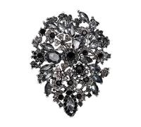 Elegante spilla in cristallo alla moda con struttura in lega adatta per dare spilla a forma di fiore retrò, Misura unica, come descritto