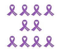 Elegante spilla in lega con nastro e lettera della speranza, con chiusura sicura, accessorio per l'uso quotidiano o come regalo, Misura unica, come descritto