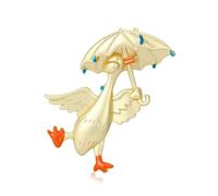 Elegante spilla in lega di design a forma di anatre per cappotto, sciarpa, borsa, decorazione alla moda, One Size, come descritto