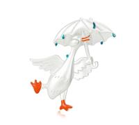 Elegante spilla in lega di design a forma di anatre per cappotto, sciarpa, borsa, decorazione alla moda, One Size, come descritto