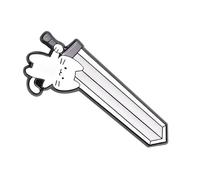 Elegante spilla in lega di design con gatti che tengono spade, accessorio alla moda perfetto per gli amanti degli anime, collezione Burst Culture Puss Badge