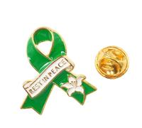 Elegante spilla in lega per il riposo in pace, per eventi formali, chiusura sicura sul petto, design leggero, chiusura sicura con risvolto, Misura unica, come descritto