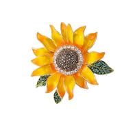 Elegante spilla in lega per uomo e donna, accessorio in metallo per l'uso quotidiano Elegante spilla con girasoli