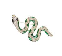 Elegante spilla ispirata ai serpenti alla moda a forma di serpente in metallo robusto con riflessi scintillanti alla moda per le donne, TAGLIA UNICA, come descritto