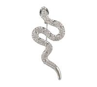 Elegante spilla ispirata ai serpenti alla moda in metallo resistente con riflessi luminosi alla moda da donna, One Size, come descritto
