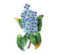 Elegante spilla per ortensia con superficie smaltata in lega artistica che sottolinea la moda e formale, Einheitsgröße, come descritto