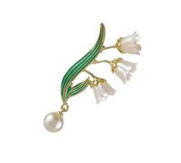 Elegante spilla portatile con giglio della valle per matrimoni, feste e abiti casual gioielli per eventi formali