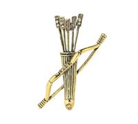 Elegante spilla retrò con frecce faretra in lega accessorio per uomini che amano lo sport, perfetta per feste di compleanno spilla unica, Misura unica, come descritto