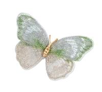 Elegante spilla ricamata a forma di farfalla, design vintage, ornamento per donne, accessori per gioielli, idee regalo, abbigliamento da festa, accessorio a farfalla, Misura unica, come descritto