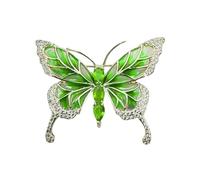 Elegante spilla smaltata a forma di farfalla vintage con strass per donne gioielli accessori idee regalo spilla farfalla, One Size, come descritto