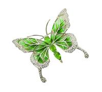 Elegante spilla smaltata a forma di farfalla vintage con strass per donne gioielli accessori idee regalo elegante spilla in lega, Misura unica, come descritto