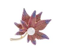 Elegante spilla smaltata a forma di foglia d'acero sicura per abbigliamento da donna accessori per abbigliamento per occasioni speciali vestito foglia d'acero madre, Misura unica, come descritto