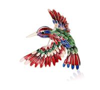 Elegante spilla smaltata a forma di passero, leggera, antiruggine, sicura per donne, feste, elegante spilla a forma di animale per le donne, One Size, come descritto