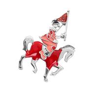 Elegante spilla tridimensionale a forma di cavalieri alla moda, in lega resistente, accessorio per abbigliamento e cappotto, accessorio per feste, spilla per cappotto e sciarpa, gioiello alla moda