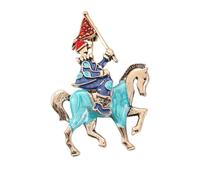 Elegante spilla tridimensionale per cavalieri, forte accessorio in lega, abbigliamento, cappotti, accessori per la spilla del cavallo del cavaliere del partito