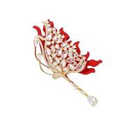 Elegante spilla vintage a forma di farfalla con strass per donne moda animale distintivo festa di nozze accessorio fibbia sicura spilla