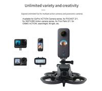 Elegante staffa di prolunga nera per per Insta360 e per DJI Avata