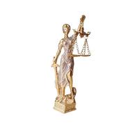 Elegante statua in resina Lady Justices con gli occhi bendati con la legge Lady scultura con scala equità statuetta per mensola domestica Decors Simbolo di equità Figurine