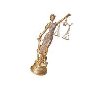 Elegante statua in resina Lady Justices con gli occhi bendati con la legge Lady scultura con scala equità statuetta per mensola domestica Decors Simbolo di equità Figurine