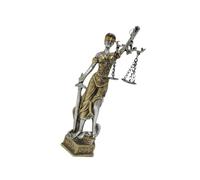 Elegante statua in resina Lady Justices con gli occhi bendati con la legge Lady scultura con scala equità statuetta per mensola domestica Decors Simbolo di equità Figurine